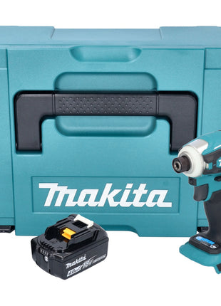 Makita DTD 172 M1J Akku Schlagschrauber 18 V 180 Nm 1/4" Brushless + 1x Akku 4,0 Ah + Makpac - ohne Ladegerät