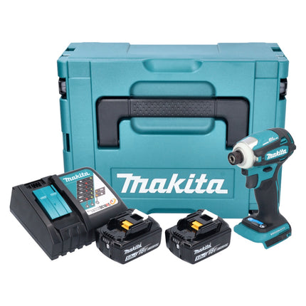 Makita DTD 172 RTJ akumulatorowy klucz udarowy 18 V 180 Nm 1/4" bezszczotkowy + 2x akumulator 5,0 Ah + ładowarka + Makpac