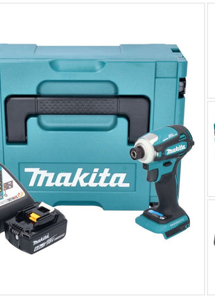 Makita DTD 172 RG1J akumulatorowy klucz udarowy 18 V 180 Nm 1/4" bezszczotkowy + 1x akumulator 6,0 Ah + ładowarka + Makpac