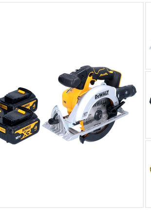 DeWalt DCS 565 M2 Akku Handkreissäge 18 V 165 mm Brushless + 2x Akku 4,0 Ah + Ladegerät