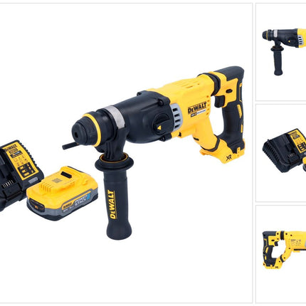DeWalt DCH 263 H1 Akku Kombihammer 18 V 3 J SDS Plus Brushless + 1x Powerstack Akku 5,0 Ah + Ladegerät