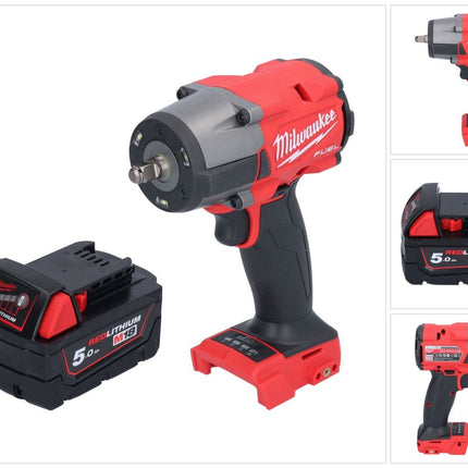 Milwaukee M18 FMTIW2F38-501 Akumulatorowy klucz udarowy 18 V 745 Nm 3/8" bezszczotkowy + 1x akumulator 5,0 Ah - bez ładowarki