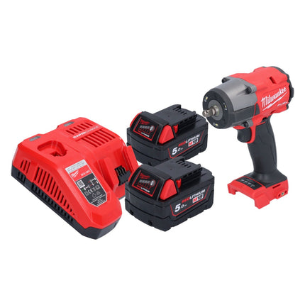 Milwaukee M18 FMTIW2F38-502 Akumulatorowy klucz udarowy 18 V 745 Nm 3/8" bezszczotkowy + 2x akumulator 5,0 Ah + ładowarka