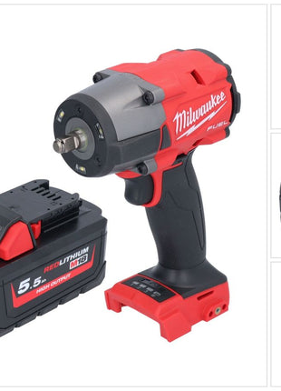 Milwaukee M18 FMTIW2F38-551 Akku Schlagschrauber 18 V 745 Nm 3/8" Brushless + 1x Akku 5,5 Ah - ohne Ladegerät