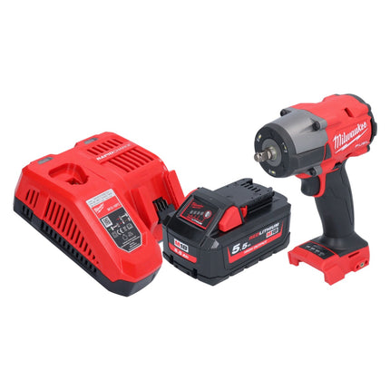 Milwaukee M18 FMTIW2F38-551 Akumulatorowy klucz udarowy 18 V 745 Nm 3/8" bezszczotkowy + 1x akumulator 5,5 Ah + ładowarka