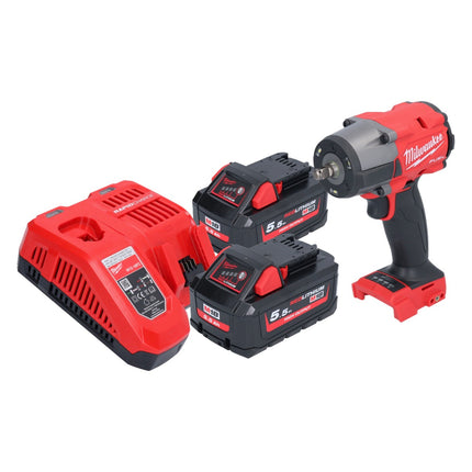 Milwaukee M18 FMTIW2F38-552 Akumulatorowy klucz udarowy 18 V 745 Nm 3/8" bezszczotkowy + 2x akumulator 5,5 Ah + ładowarka