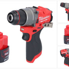 Milwaukee M12 FPD2-201 akumulatorowa wiertarko-wkrętarka udarowa 12 V 45 Nm bezszczotkowa + 1x akumulator 2,0 Ah - bez ładowarki