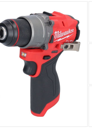 Taladro percutor inalámbrico Milwaukee M12 FPD2-201 12 V 45 Nm sin escobillas + 1x batería 2,0 Ah - sin cargador