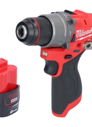 Taladro percutor inalámbrico Milwaukee M12 FPD2-201 12 V 45 Nm sin escobillas + 1x batería 2,0 Ah - sin cargador