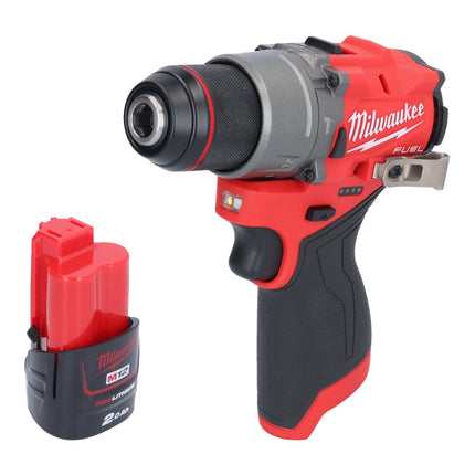 Milwaukee M12 FPD2-201 akumulatorowa wiertarko-wkrętarka udarowa 12 V 45 Nm bezszczotkowa + 1x akumulator 2,0 Ah - bez ładowarki