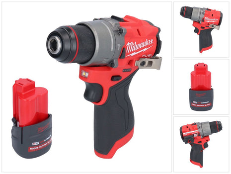 Milwaukee M12 FPD2-251 akumulatorowa wiertarka udarowa 12 V 45 Nm bezszczotkowa + 1x akumulator 2,5 Ah - bez ładowarki