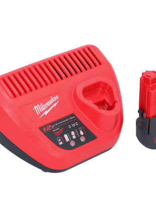 Milwaukee M12 FPD2-251 akumulatorowa wiertarka udarowa 12 V 45 Nm bezszczotkowa + 1x akumulator 2,5 Ah + ładowarka