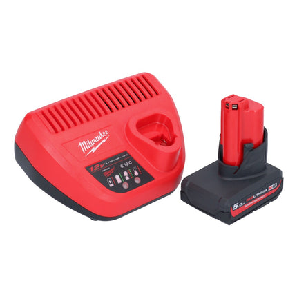 Milwaukee M12 FPD2-501 akumulatorowa wiertarka udarowa 12 V 45 Nm bezszczotkowa + 1x akumulator 5,0 Ah + ładowarka