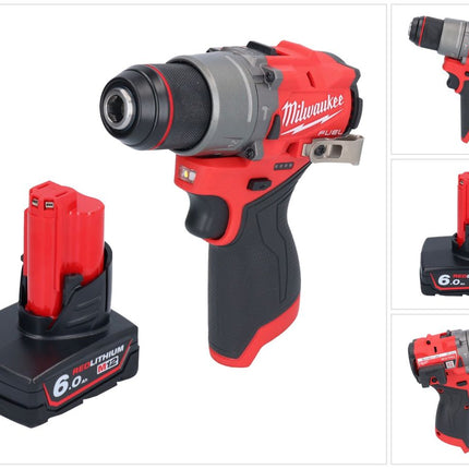 Milwaukee M12 FPD2-601 akumulatorowa wiertarko-wkrętarka udarowa 12 V 45 Nm bezszczotkowa + 1x akumulator 6,0 Ah - bez ładowarki