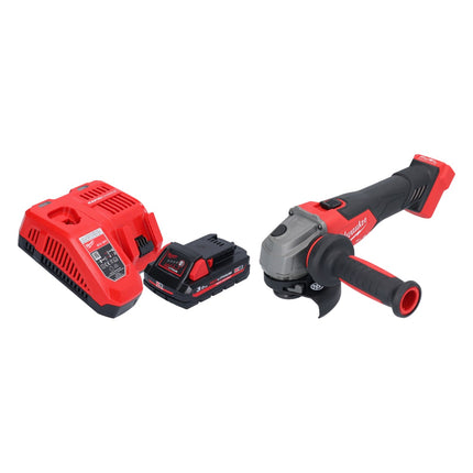 Milwaukee M18 FSAG115X-301 Akumulatorowa szlifierka kątowa 18 V 115 mm bezszczotkowa + 1x akumulator 3,0 Ah + ładowarka