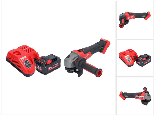 Milwaukee M18 FSAG115X-551 akumulatorowa szlifierka kątowa 18 V 115 mm bezszczotkowa + 1x akumulator 5,5 Ah + ładowarka