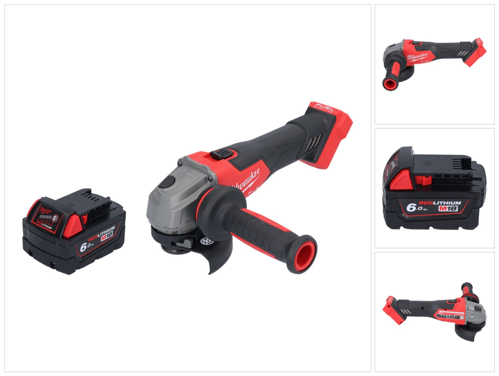 Milwaukee M18 FSAG115X 601 Akku Winkelschleifer 18 V 115 mm Brushless 1x Akku 6 0 Ah ohne Ladegeraet 0 - toolbrothers