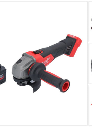 Milwaukee M18 FSAG115X-801 Akku Winkelschleifer 18 V 115 mm Brushless + 1x Akku 8,0 Ah - ohne Ladegerät