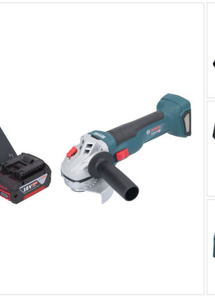 Bosch GWS 18V-10 Professional Akku Winkelschleifer 18 V 115 mm Brushless + 1x Akku 4,0 Ah + Ladegerät