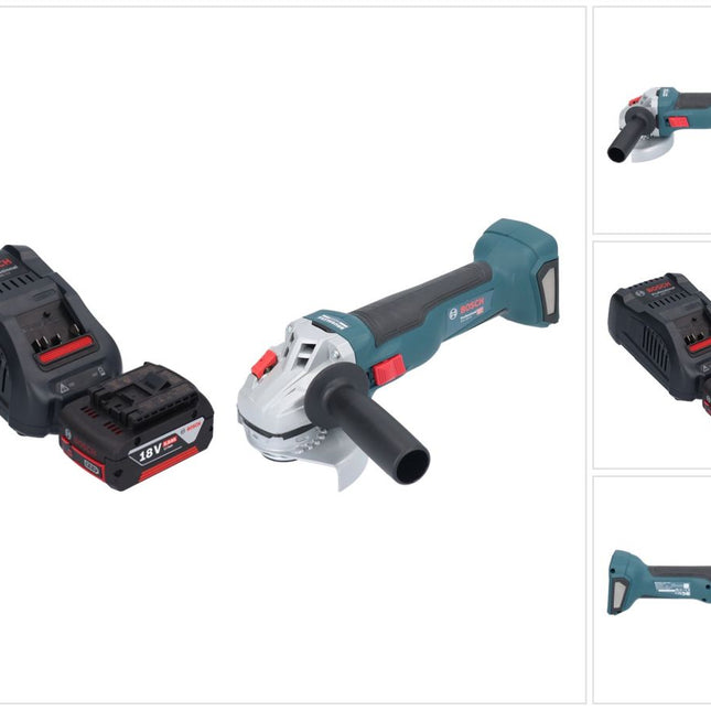 Bosch GWS 18V-10 Profesjonalna akumulatorowa szlifierka kątowa 18 V 115 mm bezszczotkowa + 1x akumulator 5,0 Ah + ładowarka
