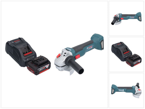 Bosch GWS 18V-10 Professional Akku Winkelschleifer 18 V 115 mm Brushless + 1x Akku 5,0 Ah + Ladegerät