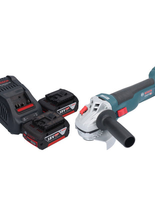 Bosch GWS 18V-10 Profesjonalna akumulatorowa szlifierka kątowa 18 V 115 mm bezszczotkowa + 2x akumulator 5,0 Ah + ładowarka