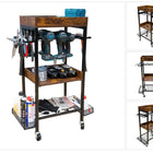 Wózek warsztatowy Toolbrothers na narzędzia elektryczne i ręczne wykonany z metalu 86 x 45 x 30 cm (dł. x szer. x gł.) Kółka transportowe z hamulcami