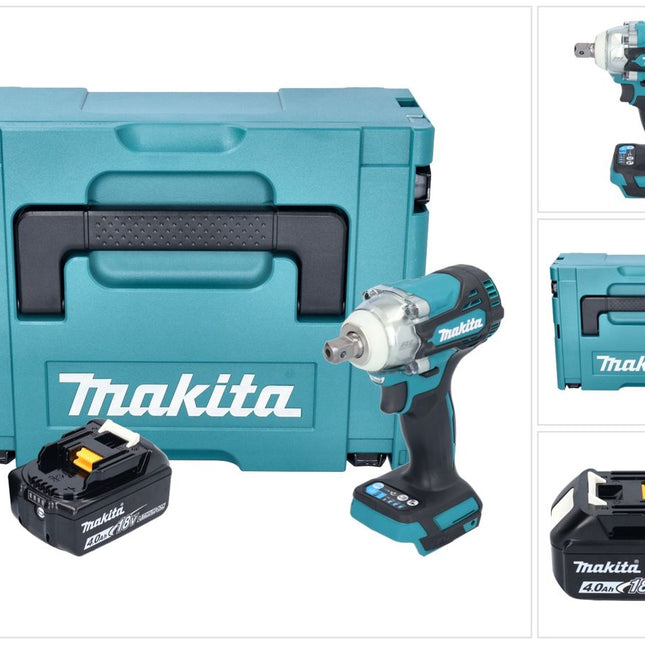 Makita DTW 301 M1J akumulatorowy klucz udarowy 18 V 330 Nm 1/2" bezszczotkowy + 1x akumulator 4,0 Ah + Makpac - bez ładowarki