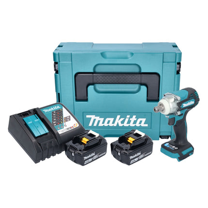 Makita DTW 301 RMJ akumulatorowy klucz udarowy 18 V 330 Nm 1/2" bezszczotkowy + 2x akumulator 4,0 Ah + ładowarka + Makpac