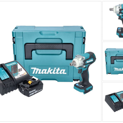 Makita DTW 301 RT1J akumulatorowy klucz udarowy 18 V 330 Nm 1/2" bezszczotkowy + 1x akumulator 5,0 Ah + ładowarka + Makpac