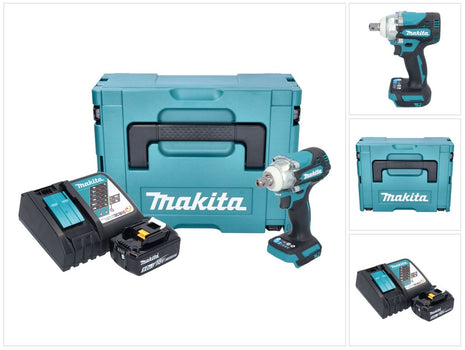 Makita DTW 301 RT1J Akku Schlagschrauber 18 V 330 Nm 1/2" Brushless + 1x Akku 5,0 Ah + Ladegerät + Makpac