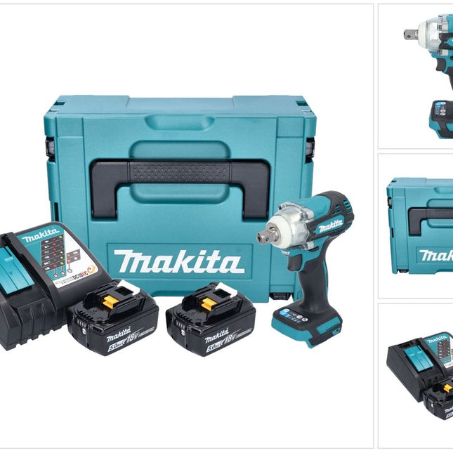 Makita DTW 301 RTJ akumulatorowy klucz udarowy 18 V 330 Nm 1/2" bezszczotkowy + 2x akumulator 5,0 Ah + ładowarka + Makpac