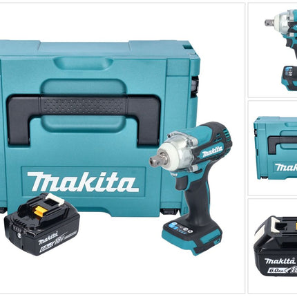 Makita DTW 301 G1J akumulatorowy klucz udarowy 18 V 330 Nm 1/2" bezszczotkowy + 1x akumulator 6,0 Ah + Makpac - bez ładowarki
