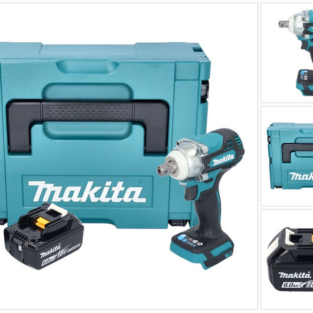 Makita DTW 301 G1J akumulatorowy klucz udarowy 18 V 330 Nm 1/2" bezszczotkowy + 1x akumulator 6,0 Ah + Makpac - bez ładowarki