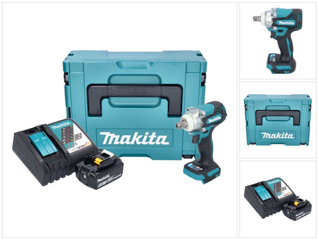 Makita DTW 301 RG1J Akku Schlagschrauber 18 V 330 Nm 1/2" Brushless + 1x Akku 6,0 Ah + Ladegerät + Makpac