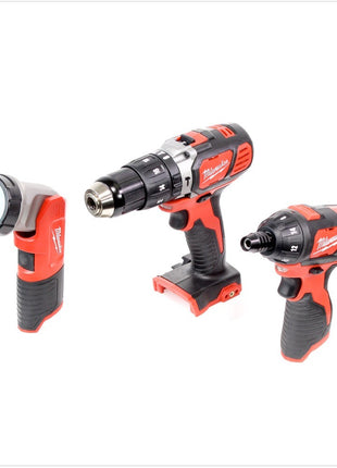 Milwaukee M18 Set TJ2 - 423 B mit Milwaukee M18 BPD 18 V und M12 BSD 12 V + Lagegerät mit 2 x 18 V Akku und 1 x 12 V Akku in Tasche - Toolbrothers