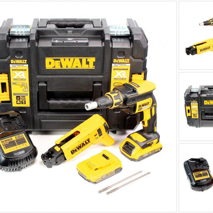 DeWalt DCF 620 D2K Akku Trockenbauschrauber 18V 1/4" Brushless + 2x Akku 2,0Ah + Schnellladegerät + TSTAK - Toolbrothers