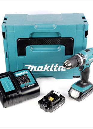 Makita DHP 453 SAJ Akku Schlagbohrschrauber 18 V 42 Nm + 2x Akku 2,0 Ah + Ladegerät + Makpac - Toolbrothers