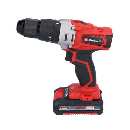 Einhell TE-CD 18/2 Li-Kit akumulatorowa wiertarka udarowa 18 V 44 Nm + 2x akumulator 1,5 Ah + ładowarka + torba