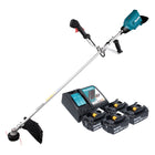 Desbrozadora de batería Makita DUR 369 ARF4 36 V (2x 18 V) 43 cm sin escobillas + 4x batería 3,0 Ah + cargador