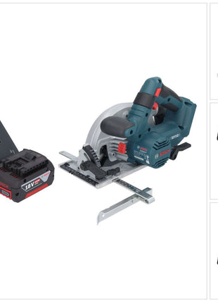 Bosch GKS 18V-57-2 Professional Akku Handkreissäge 18 V 165 mm Brushless + 1x Akku 4,0 Ah + Ladegerät