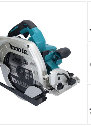 Sierra circular inalámbrica Makita DHS 900 ZU 36 V (2x 18 V) 235 mm sin escobillas + adaptador Bluetooth - sin batería, sin cargador