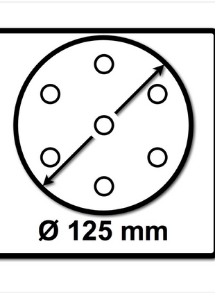 Festool STF D125/8 Schleifscheiben 125 mm Granat P180 GR / 100 Stück ( 497171 ) - Toolbrothers