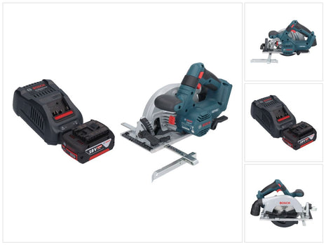 Bosch GKS 18V-57-2 Professional Akku Handkreissäge 18 V 165 mm Brushless + 1x Akku 5,0 Ah + Ladegerät