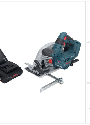 Bosch GKS 18V-57-2 Sierra circular profesional a batería 18 V 165 mm sin escobillas + 1x batería ProCORE 4,0 Ah + cargador