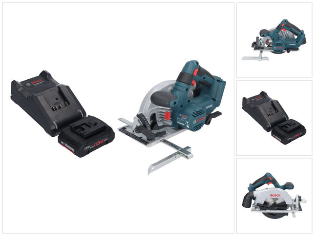 Bosch GKS 18V-57-2 Professional akumulatorowa pilarka tarczowa 18 V 165 mm bezszczotkowa + 1x akumulator ProCORE 4,0 Ah + ładowarka