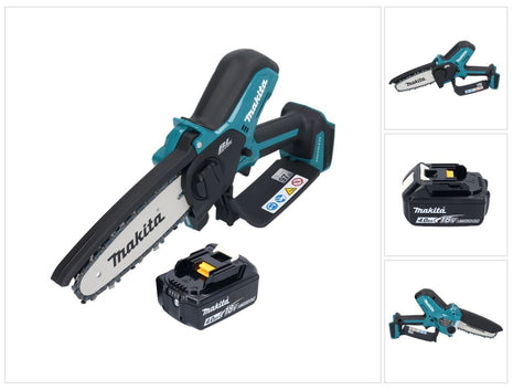 Motosierra a batería Makita DUC 150 M 18 V 15 cm sin escobillas + 1x batería 4,0 Ah - sin cargador