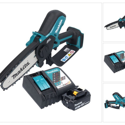 Makita DUC 150 RM akumulatorowa pilarka łańcuchowa 18 V 15 cm bezszczotkowa + 1x akumulator 4,0 Ah + ładowarka