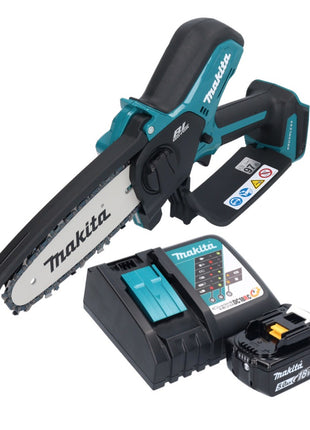 Motosierra a batería Makita DUC 150 RT 18 V 15 cm sin escobillas + 1x batería 5,0 Ah + cargador