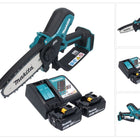 Makita DUC 150 RT2 akumulatorowa pilarka łańcuchowa 18 V 15 cm bezszczotkowa + 2x akumulator 5,0 Ah + ładowarka